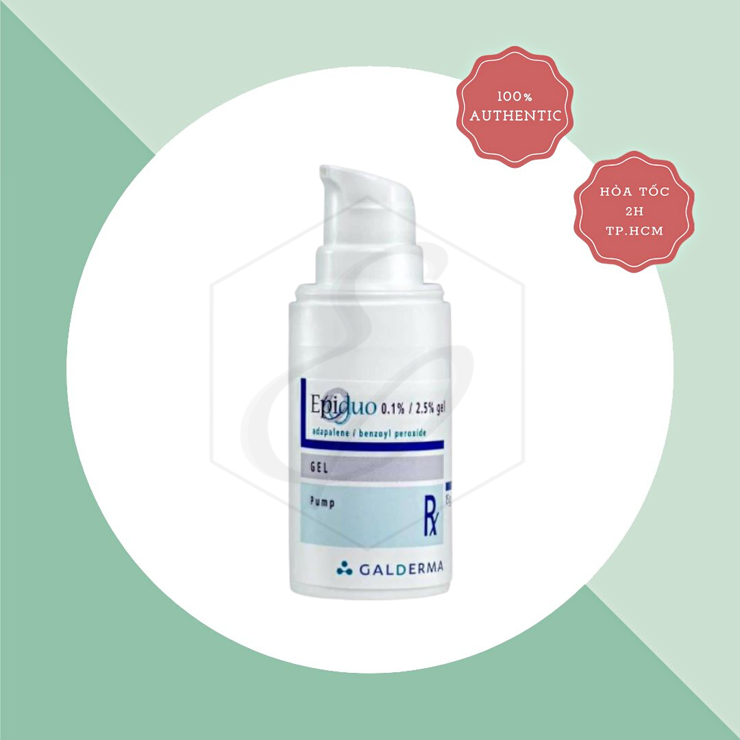 Gel trị mụn Galderma Epiduo Adapalene 0.1% & Benzoyl Peroxide 2.5% - 15g